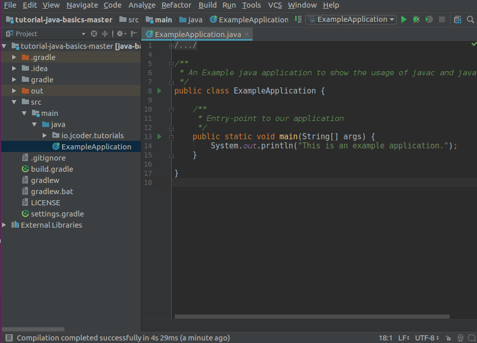 Java Basics Imported to IntelliJ